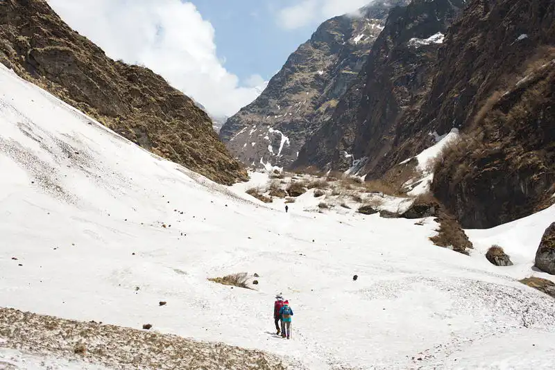 On the way to ABC – Best Time for Annapurna Base Camp Trek