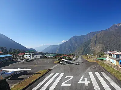 Plane at Lukla Airport