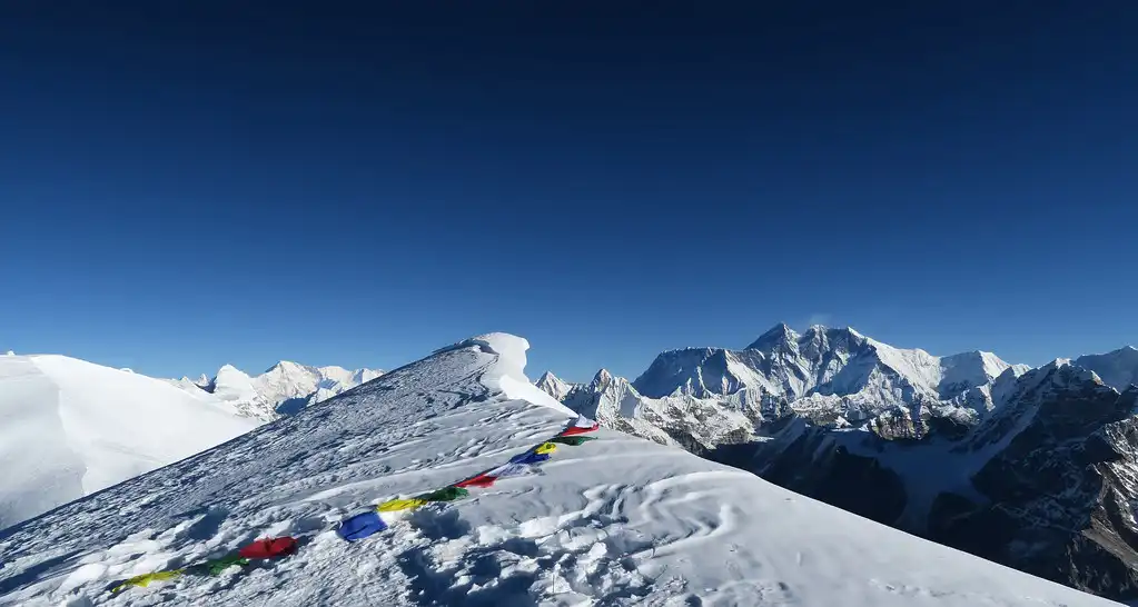 The view from the summit of Mera Peak