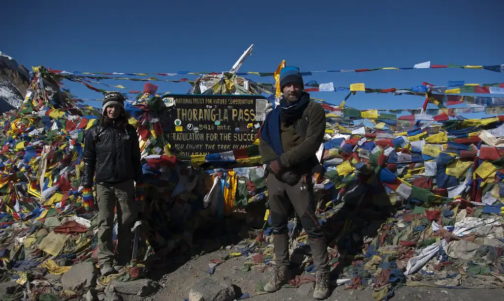 Trekkers at Thorang la