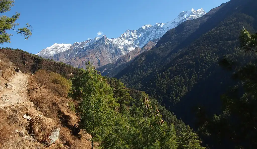 View of Ganesh Himal Range in Tsum Valley